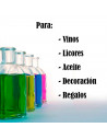 Tradineur - Botella de vidrio con tapón de corcho, frasca reutilizable, rellenable, licores, aceite, agua, vino, whisky, bodas -