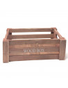 Tradineur  Caja Wood Box  Caja de almacenaje  Fabricación en madera  Diseño Vintage  34 x 24 x 13 cm (Color Salmón)