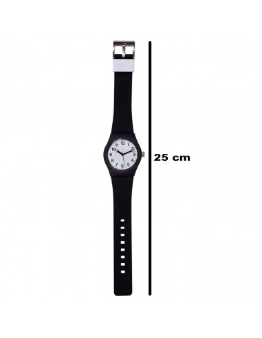Tradineur - Reloj de pulsera analógico, diseño clásico, resistente al agua, correa de goma, maquinaria japonesa, diseñado en Eur