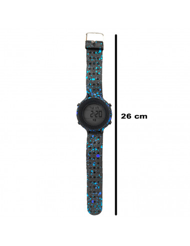 Tradineur - Reloj de pulsera digital, diseño deportivo, resistente al agua, correa de goma, maquinaria japonesa, diseñado en Eur