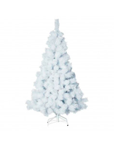 Tradineur - Árbol de navidad - Diseño completamente blanco - Altura de 60 cm - Fabricación en PVC, metal revestido, robusto y du