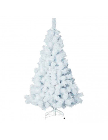 Tradineur - Árbol de navidad - Diseño completamente blanco - Altura de 60 cm - Fabricación en PVC, metal revestido, robusto y du