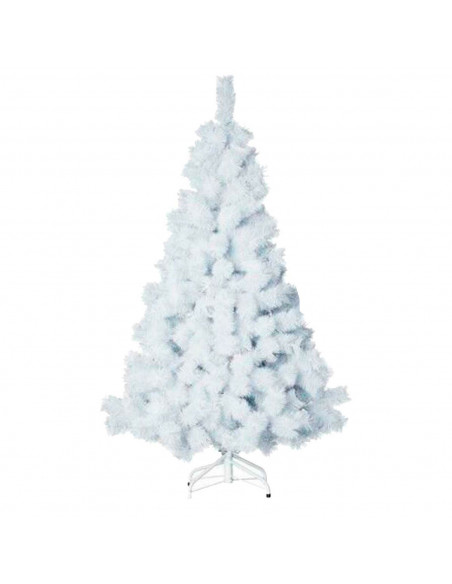 Tradineur - Árbol de navidad - Diseño completamente blanco - Altura de 60 cm - Fabricación en PVC, metal revestido, robusto y du