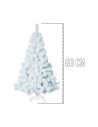 Tradineur - Árbol de navidad - Diseño completamente blanco - Altura de 60 cm - Fabricación en PVC, metal revestido, robusto y du
