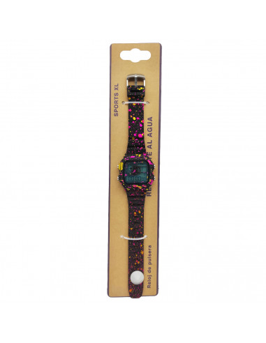 Tradineur - Reloj de pulsera digital, estilo deportivo, resistente al agua, correa de goma, maquinaria japonesa, diseñado en Eur