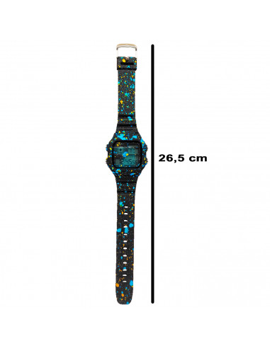 Tradineur - Reloj de pulsera digital, estilo deportivo, resistente al agua, correa de goma, maquinaria japonesa, diseñado en Eur