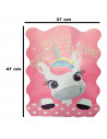 Tradineur - Piñata de unicornio, feliz cumpleaños, cartón, rellenar con golosinas, chuches, decoración infantil para fiestas, ni