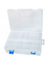 Tradineur - Caja organizadora con separadores, 2 niveles, 16 compartimentos, plástico, almacenaje de tornillos, tuercas, accesor