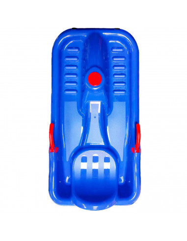 Tradineur - Trineo de nieve infantil sin volante de plástico, deslizador, tabla de descenso para niños con cuerda, deportes de i