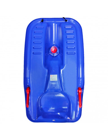Tradineur - Trineo de nieve infantil sin volante de plástico, deslizador, tabla de descenso para niños con cuerda, deportes de i