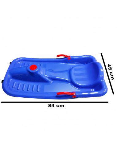 Tradineur - Trineo de nieve infantil sin volante de plástico, deslizador, tabla de descenso para niños con cuerda, deportes de i