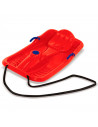 Tradineur - Trineo de nieve infantil sin volante, plástico, deslizador, tabla de descenso para niños con cuerda, deportes de inv
