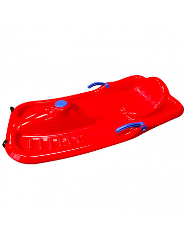 Tradineur - Trineo de nieve infantil sin volante, plástico, deslizador, tabla de descenso para niños con cuerda, deportes de inv