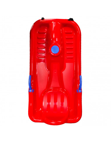 Tradineur - Trineo de nieve infantil sin volante, plástico, deslizador, tabla de descenso para niños con cuerda, deportes de inv