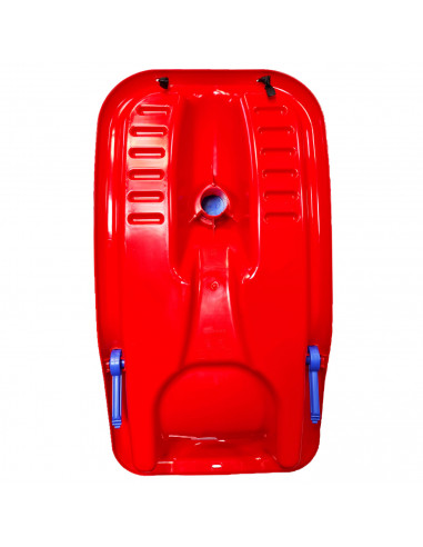 Tradineur - Trineo de nieve infantil sin volante, plástico, deslizador, tabla de descenso para niños con cuerda, deportes de inv