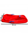 Tradineur - Trineo de nieve infantil sin volante, plástico, deslizador, tabla de descenso para niños con cuerda, deportes de inv