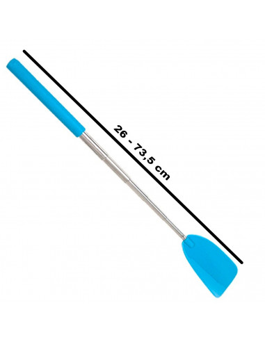 Tradineur - Calzador retráctil de acero inoxidable y plástico, mango largo, telescópico, personas mayores, extensible de 26 a 73