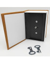 Tradineur - Caja de caudales con forma de diccionario, metal y plástico, incluye 2 llaves, recipiente seguro para dinero, joyas,