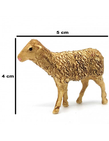 Tradineur - Pack de 2 corderos de durexina para Belén, figuras decorativas de animales para nacimiento, adorno artesano, pesebre