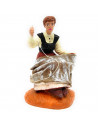 Tradineur - Figura de costurera para Belén, durexina, figura decorativa de oficio para nacimiento, adorno artesano, pesebre, Nav
