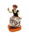 Tradineur - Figura de costurera para Belén, durexina, figura decorativa de oficio para nacimiento, adorno artesano, pesebre, Nav