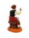 Tradineur - Figura de costurera para Belén, durexina, figura decorativa de oficio para nacimiento, adorno artesano, pesebre, Nav