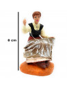 Tradineur - Figura de costurera para Belén, durexina, figura decorativa de oficio para nacimiento, adorno artesano, pesebre, Nav