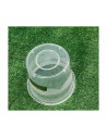 Tradineur - Maceta redonda transparente de plástico, tiesto, macetero, recipiente para plantas, flores, balcón, terraza, hogar,