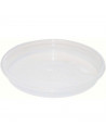 Tradineur - Plato transparente de plástico para maceta, bandeja, platillo redondo para tiesto de interior, exterior, jardín, ter
