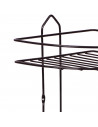 Tradineur - Estantería de baño metálica para esquina, 2 niveles, rinconera de ducha para colgar pared, esquinera, organizador de