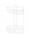 Tradineur - Estantería de baño para esquina, metal, 2 niveles, rinconera de ducha para colgar pared, esquinera, organizador de p