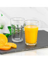 Tradineur - Set de 6 vasos altos de cristal "Aras", clásicos, base gruesa, resistentes, aptos para lavavajillas, refrescos, agua