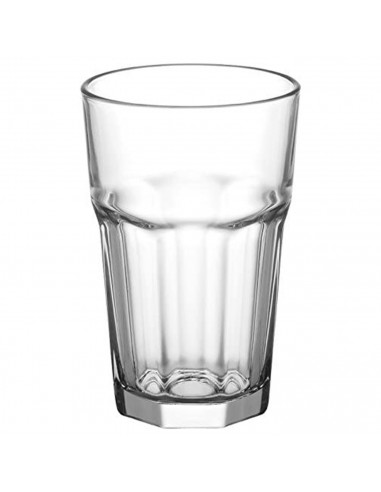 Tradineur - Set de 6 vasos altos de cristal "Aras", clásicos, base gruesa, resistentes, aptos para lavavajillas, refrescos, agua