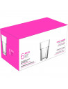Tradineur - Set de 6 vasos altos de cristal "Aras", clásicos, base gruesa, resistentes, aptos para lavavajillas, refrescos, agua