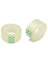 Tradineur - Pack de 2 rollos de celo, cinta adhesiva transparente, reparación, sellado, uso general en oficina, colegio, hogar,