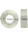 Tradineur - Pack de 2 rollos de celo, cinta adhesiva transparente, reparación, sellado, uso general en oficina, colegio, hogar,