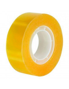 Tradineur - Rollo de celo, cinta adhesiva amarilla transparente, reparación, sellado, uso general en oficina, colegio, hogar, 33