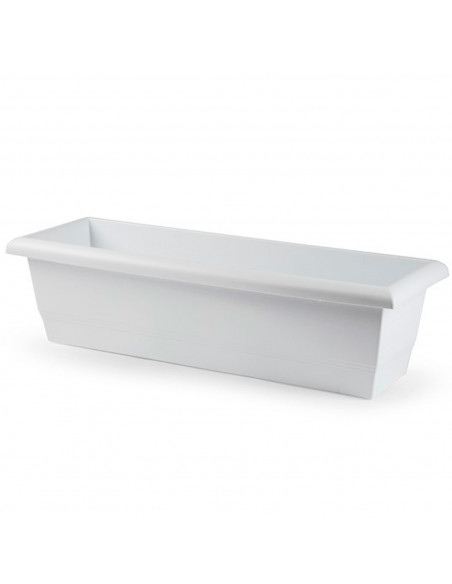 Tradineur - Jardinera de plástico sin plato, tiesto, macetero de polipropileno, recipiente para plantas, flores, balcón, terraza