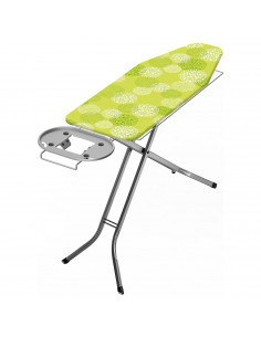 Tradineur - Tabla de planchar 2 en 1, 100% algodón, altura ajustable, soporte para plancha y patas metálicas antideslizantes, 12