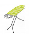 Tradineur - Tabla de planchar 2 en 1, 100% algodón, altura ajustable, soporte para plancha y patas metálicas antideslizantes, 12
