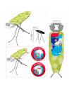 Tradineur - Tabla de planchar 2 en 1, 100% algodón, altura ajustable, soporte para plancha y patas metálicas antideslizantes, 12
