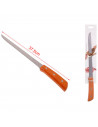 Tradineur - Cuchillo jamonero con mango de madera y hoja de acero inoxidable de 24,5 cm, cuchillo para cortado de jamón, corte p
