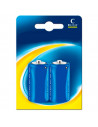 Tradineur - Pack de 2 pilas R14 - 1,5 V - C - pilas de repuesto para juguetes, linternas, relojes, aparatos electrónicos - 4,6 x