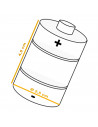 Tradineur - Pack de 2 pilas R14 - 1,5 V - C - pilas de repuesto para juguetes, linternas, relojes, aparatos electrónicos - 4,6 x