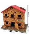 Tradineur - Posada de corcho para Belén, casa, taberna decorativa para nacimiento, pesebre, adorno artesano, tradicional, Navida