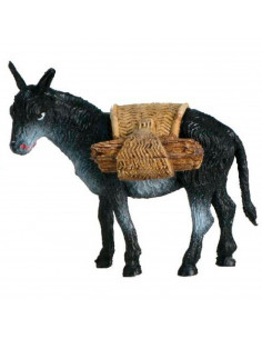 Tradineur - Burro de carga para Belén, durexina, figura decorativa de animal para nacimiento, pesebre, adorno artesano, tradicio