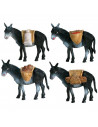 Tradineur - Burro de carga para Belén, durexina, figura decorativa de animal para nacimiento, pesebre, adorno artesano, tradicio