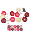 Tradineur - Guirnalda de luces LED, 10 bolas, tira de luz para interior, funciona con pilas, incluye mando de encendido, decorac