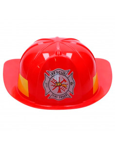 Tradineur - Casco infantil de bombero, plástico, sombrero de niño, gorro para disfraces, juguete, accesorio de carnaval, Hallowe