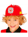 Tradineur - Casco infantil de bombero, plástico, sombrero de niño, gorro para disfraces, juguete, accesorio de carnaval, Hallowe